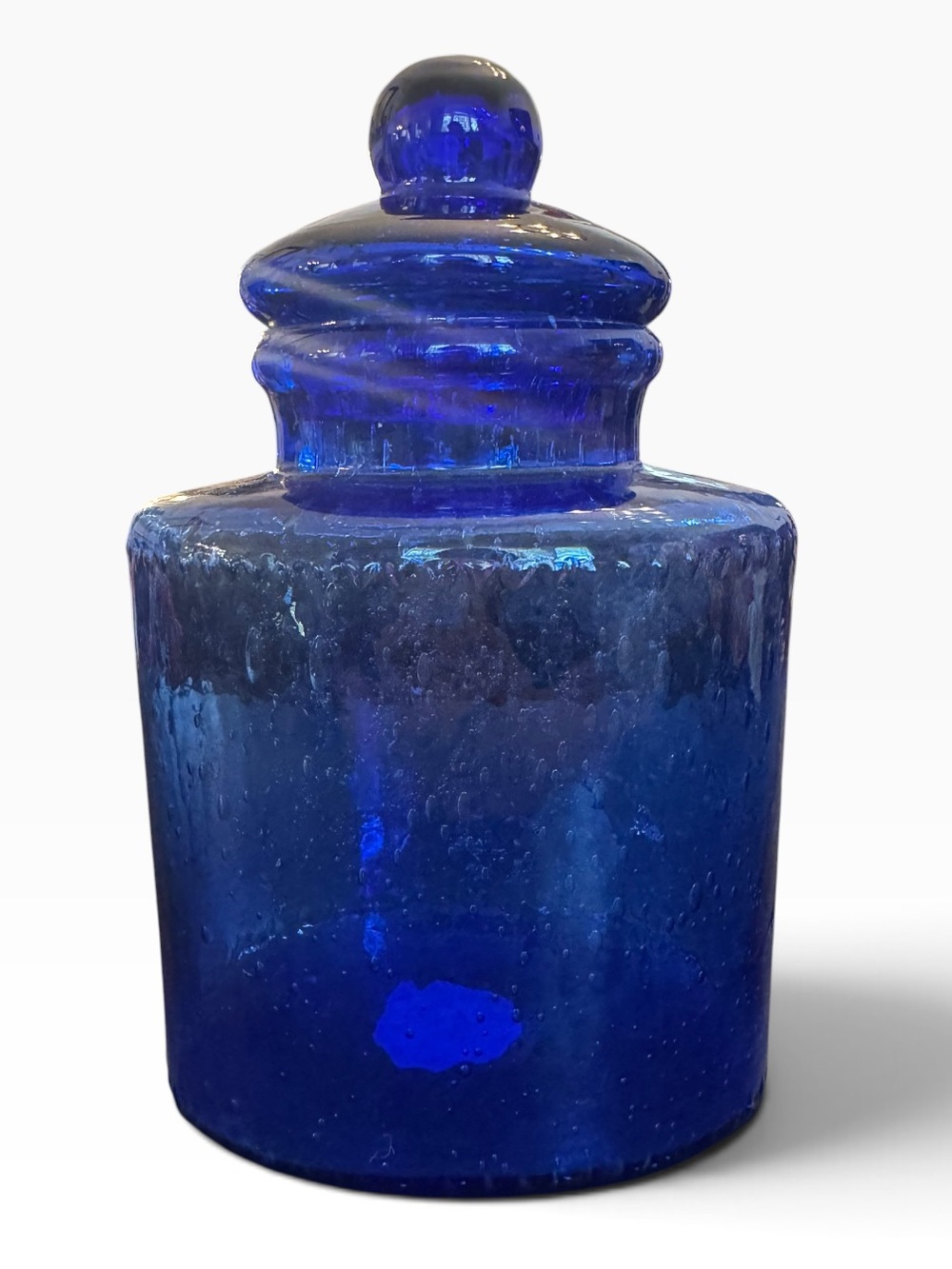 Ashland Blue Lidded Decorative Storage Jar